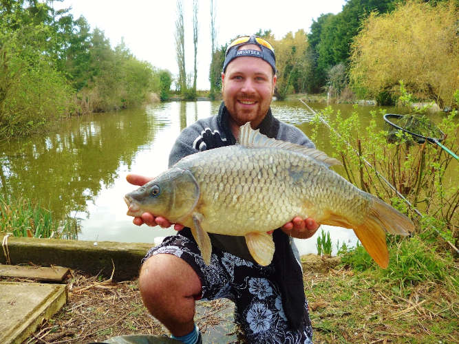 Our lake is filled with carp, trench, bream and cruscians. An example of a fish that you could catch.